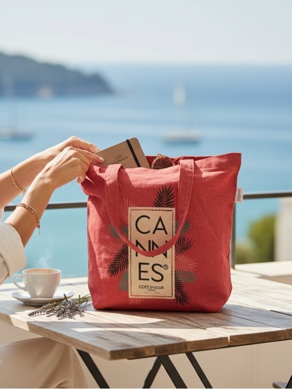 Cannes Côte D’Azur France Official Tote Bag Pink Travel Beach Shopper 13X 14.5